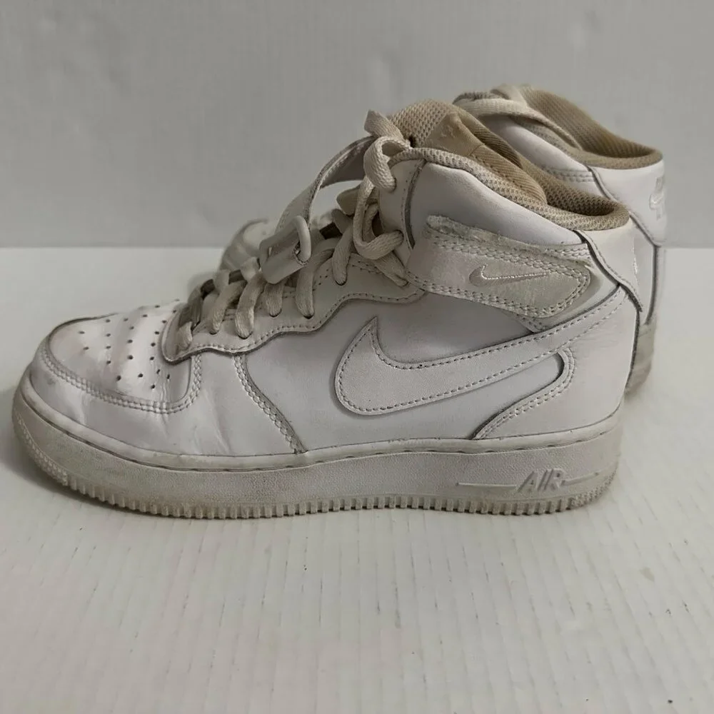 Nike Air Force 1 Kids 6Y Womens 7.5 Triple White‎ Basketball Sneakers DH2933-111